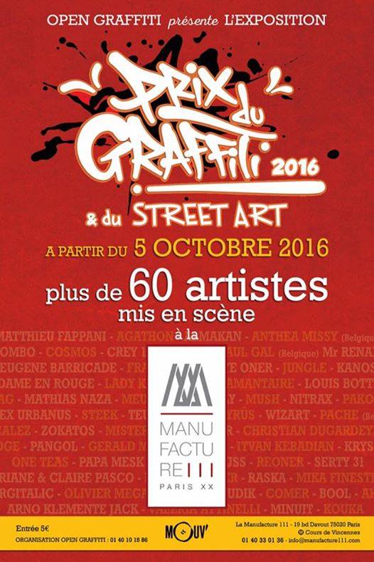 Prix du Graffiti & du Street-Art 2016